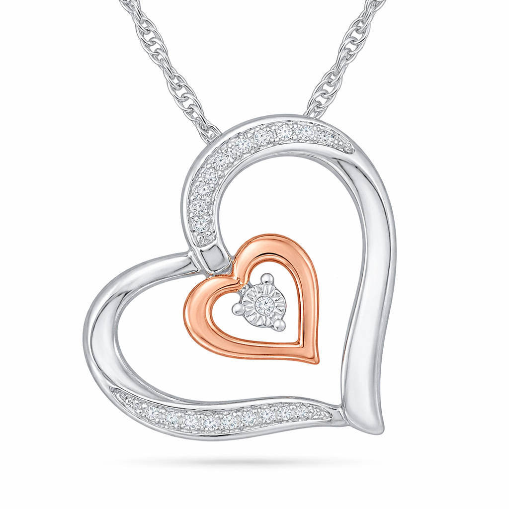 .10ctw Diamond Heart Pendant