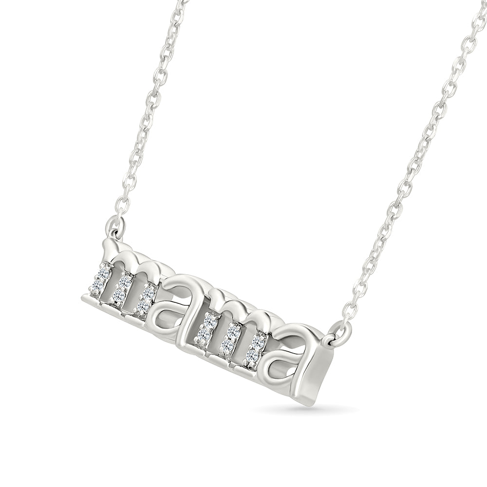 .05ctw Diamond "mama" Necklace