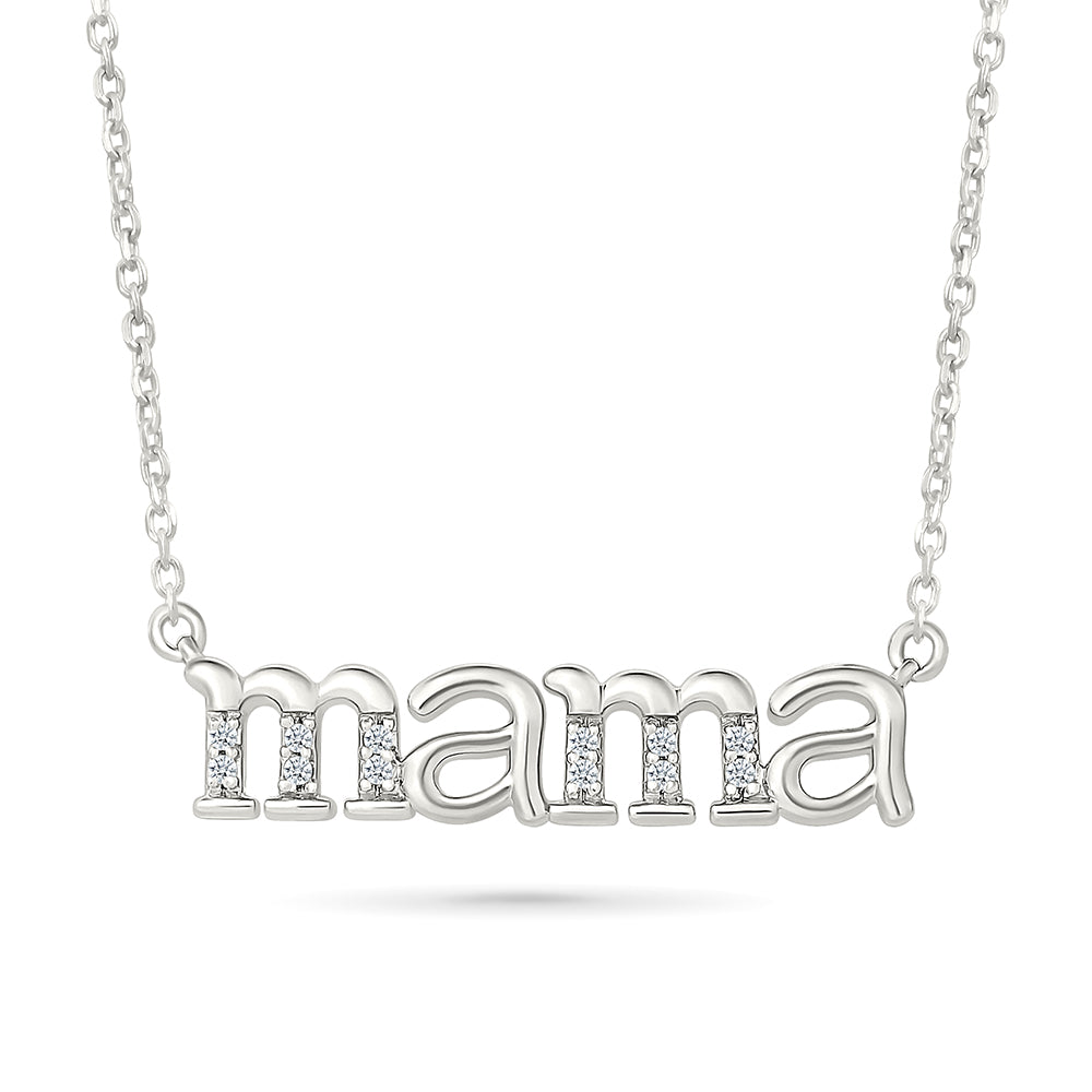 .05ctw Diamond "mama" Necklace