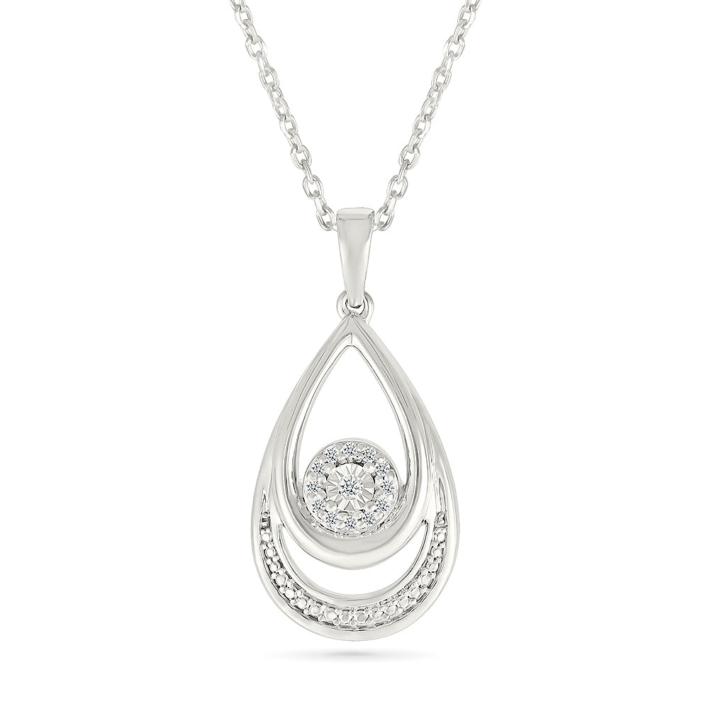 .05ctw Diamond Cluster Pendant
