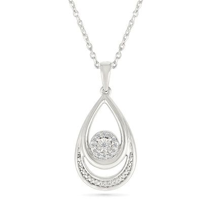 .05ctw Diamond Cluster Pendant