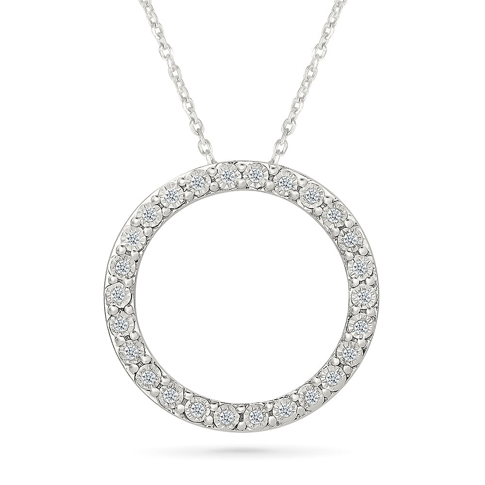 .10ctw Diamond Circle Pendant