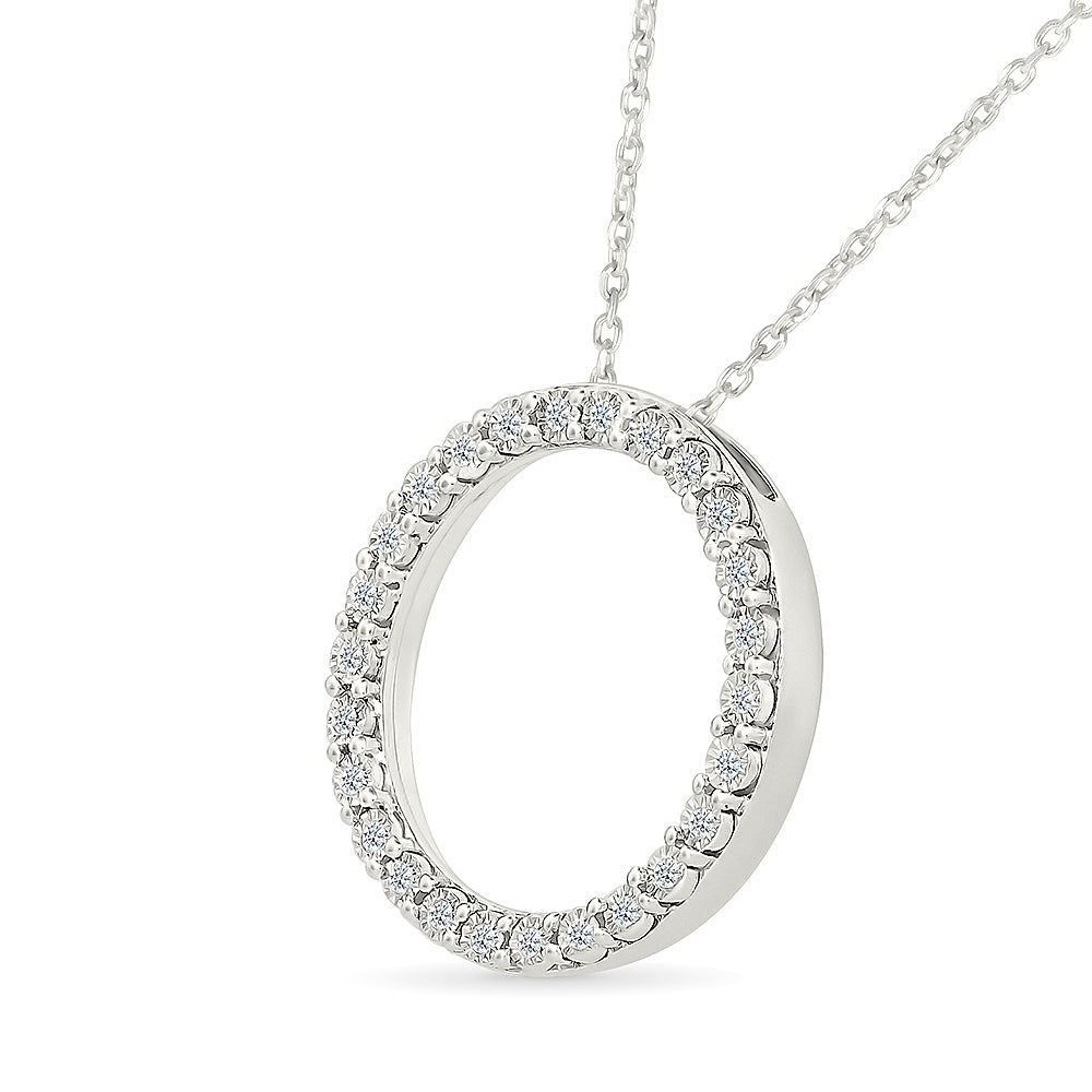 .10ctw Diamond Circle Pendant