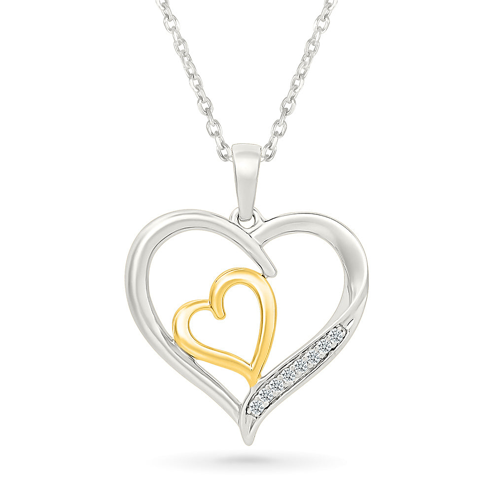 Diamond Double Heart Necklace