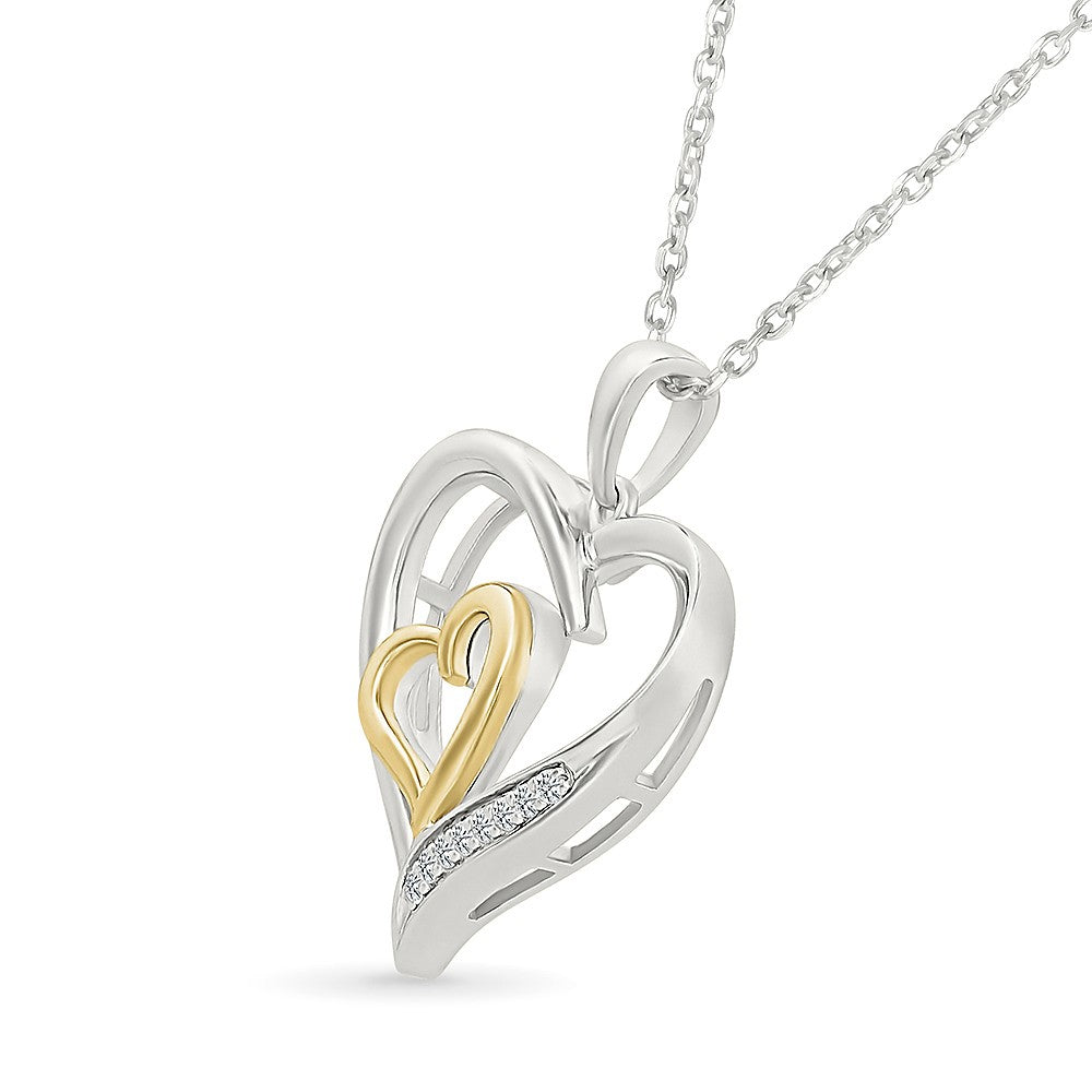 Diamond Double Heart Necklace