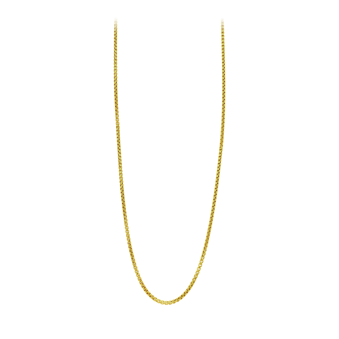 20" 1.8mm Round Box Chain Necklace