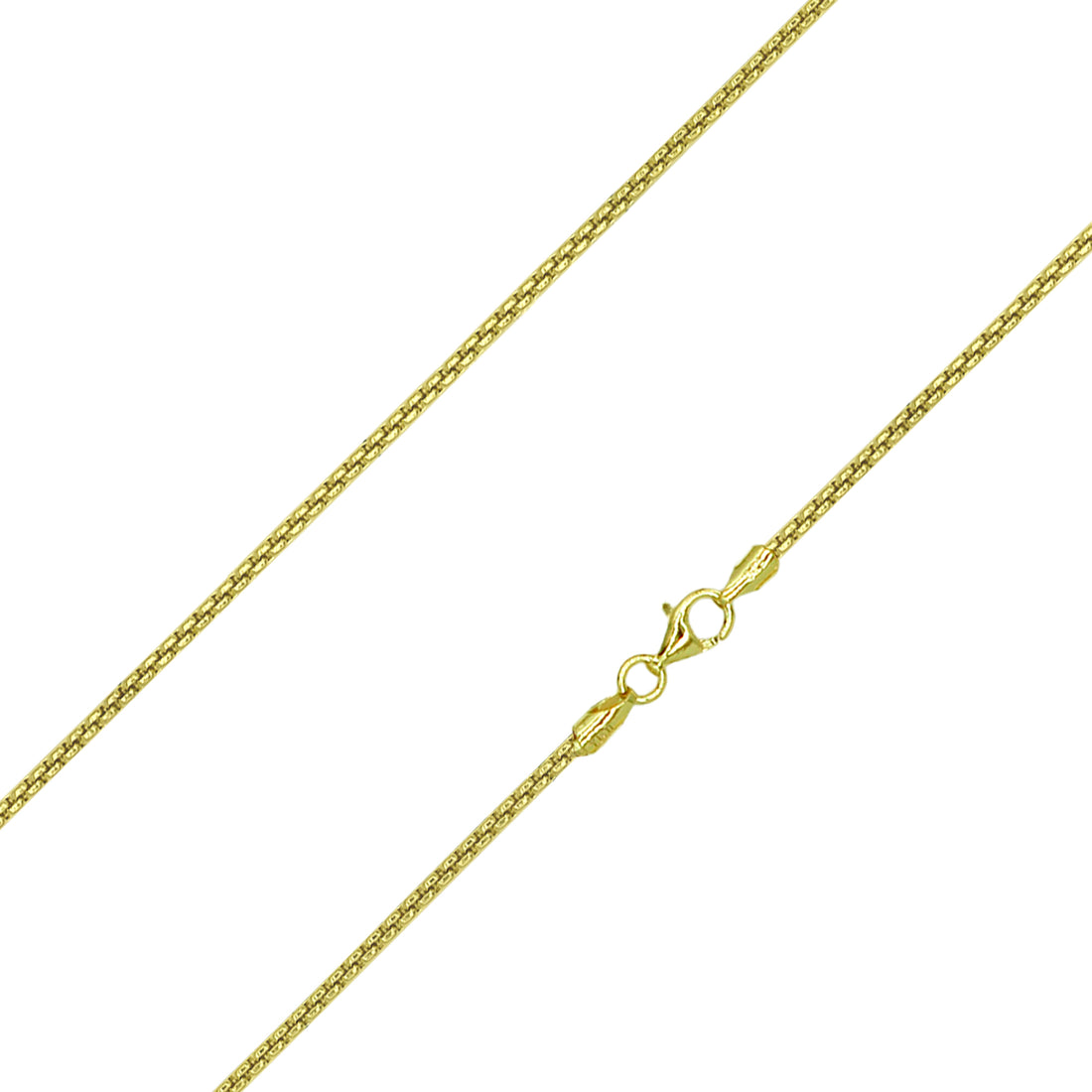 20" 1.8mm Round Box Chain Necklace