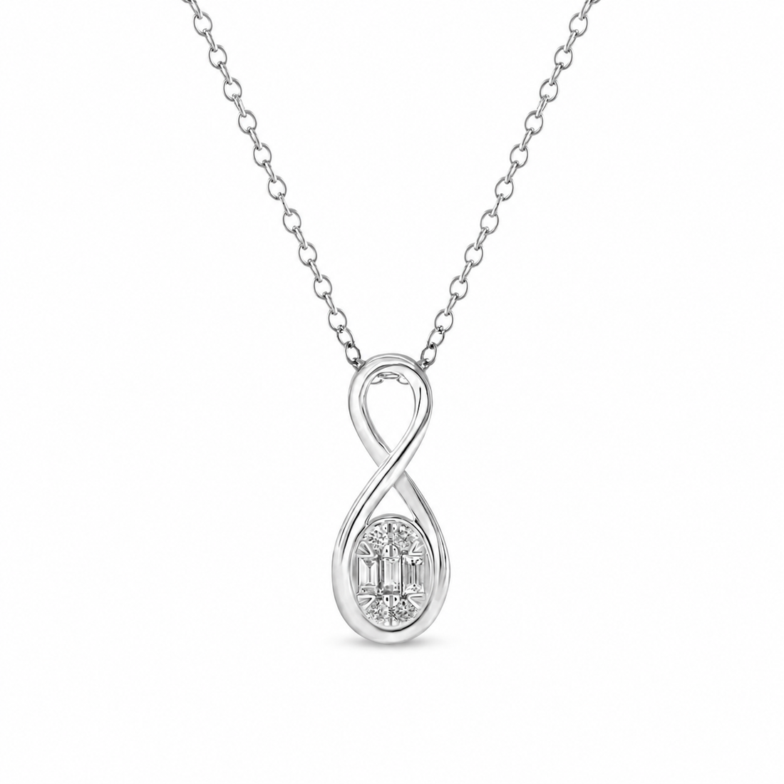 1/6ctw Lab Grown Diamond Infinity Pendant