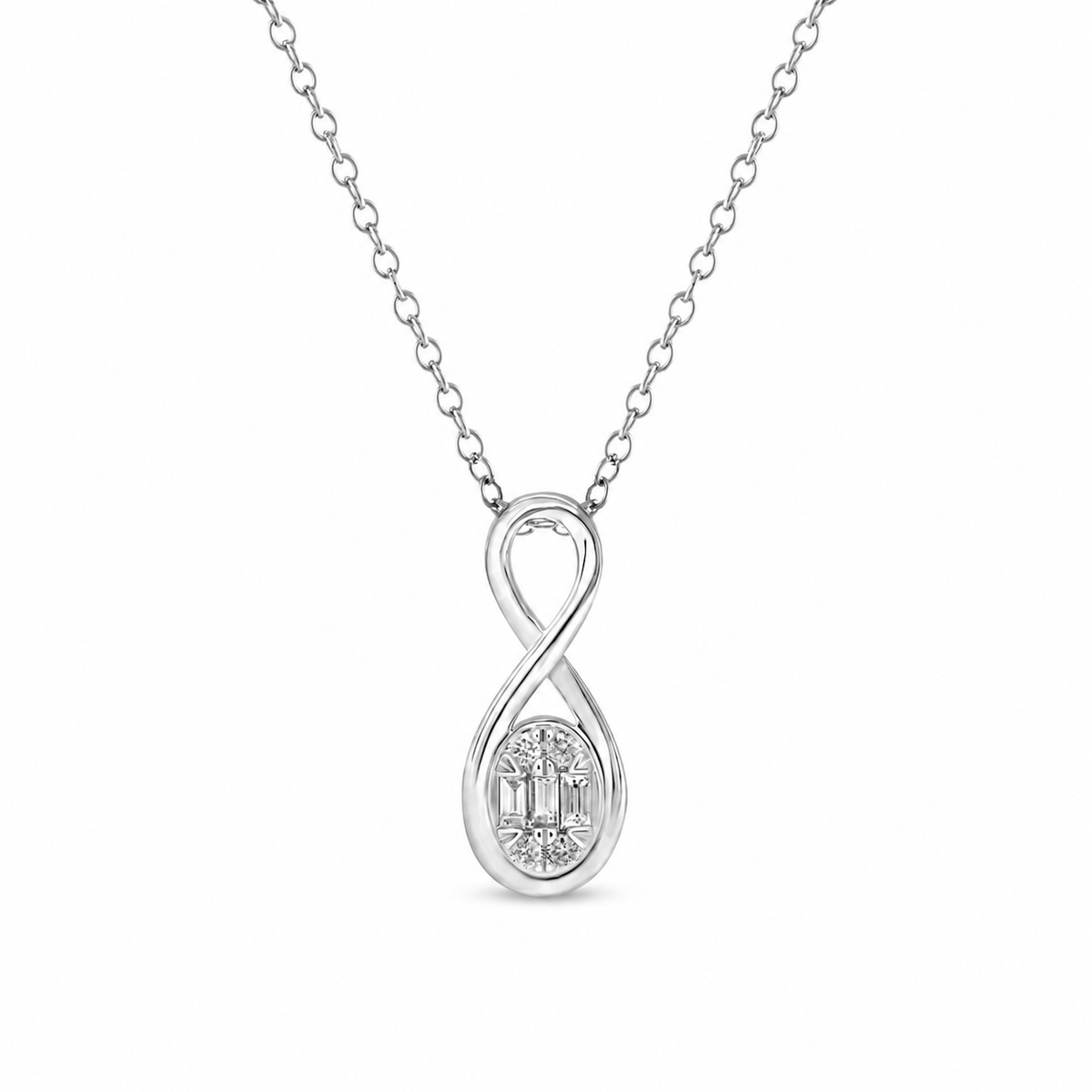 1/6ctw Lab Grown Diamond Infinity Pendant