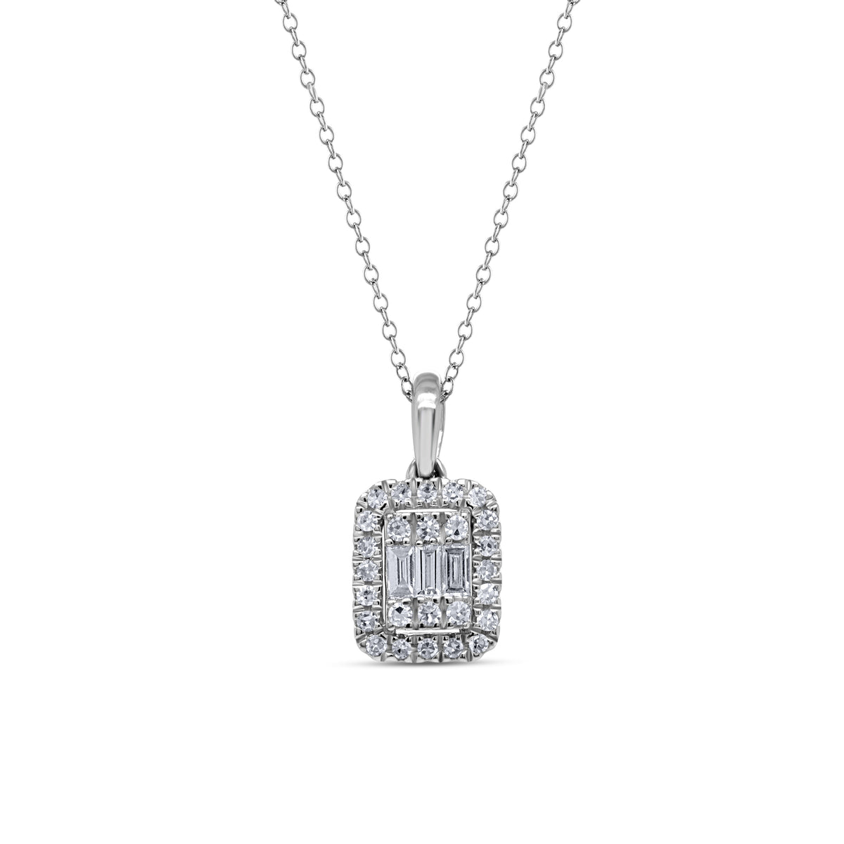 1/4ctw Lab Grown Diamond Halo Pendant