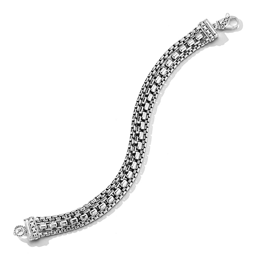 Jai Three Strand Box Chain Bracelet