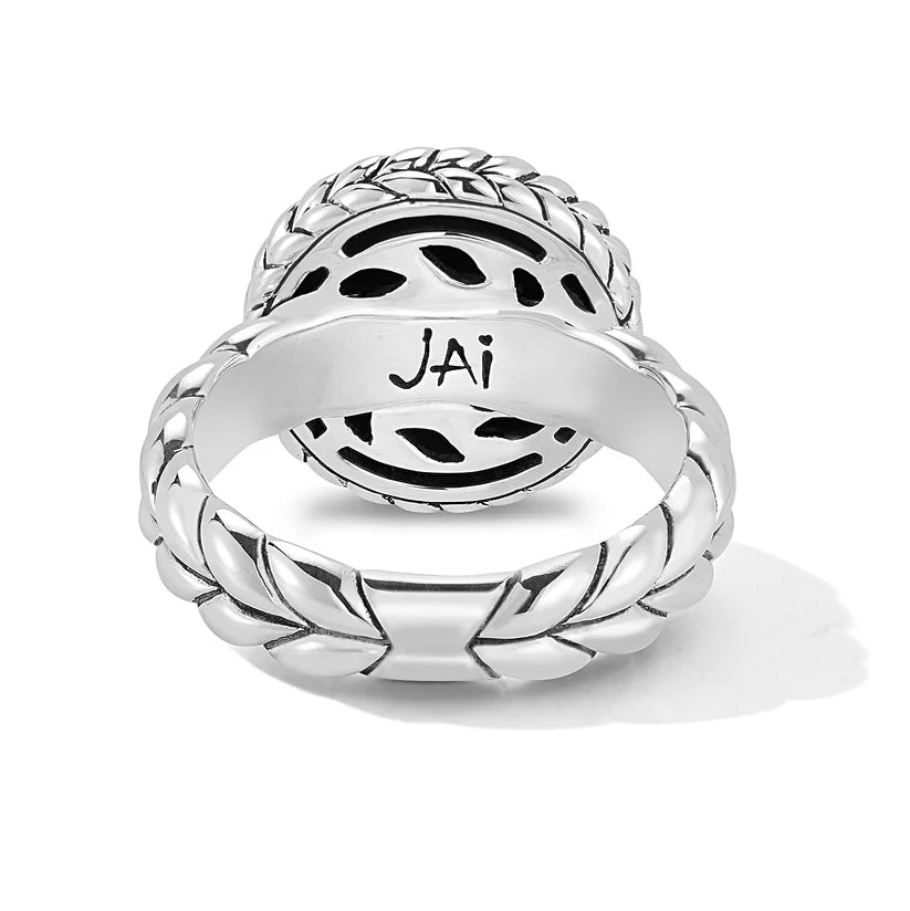 Jai Hammered Disk Ring