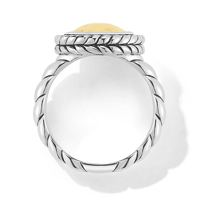 Jai Hammered Disk Ring