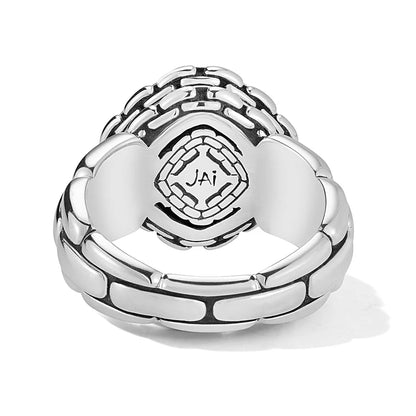 Jai Hammered Disk Ring