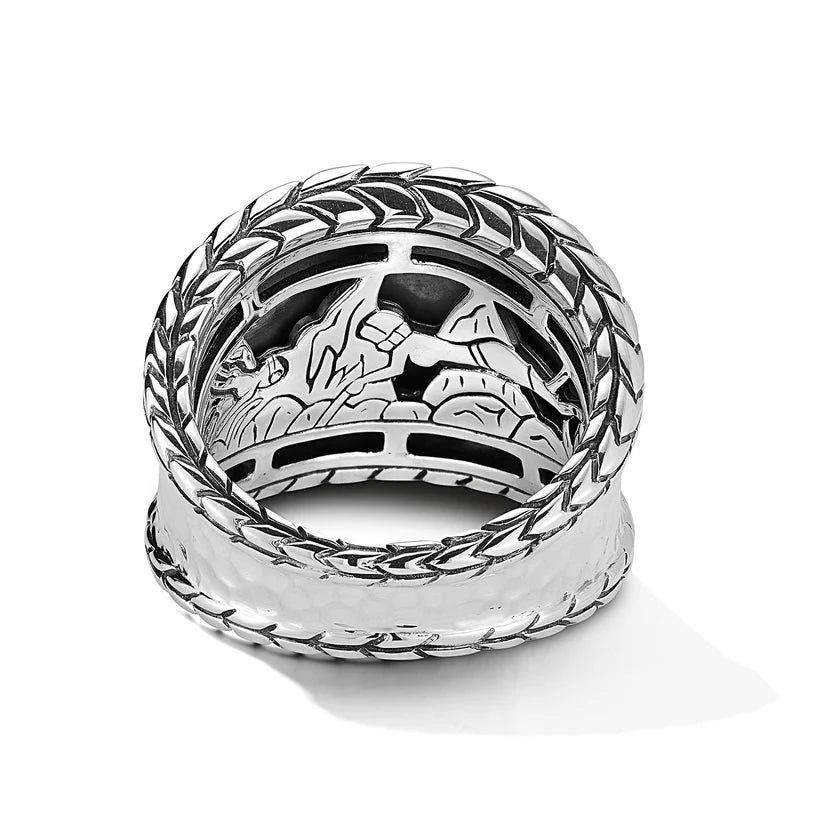 Jai Hammered Saddle Ring