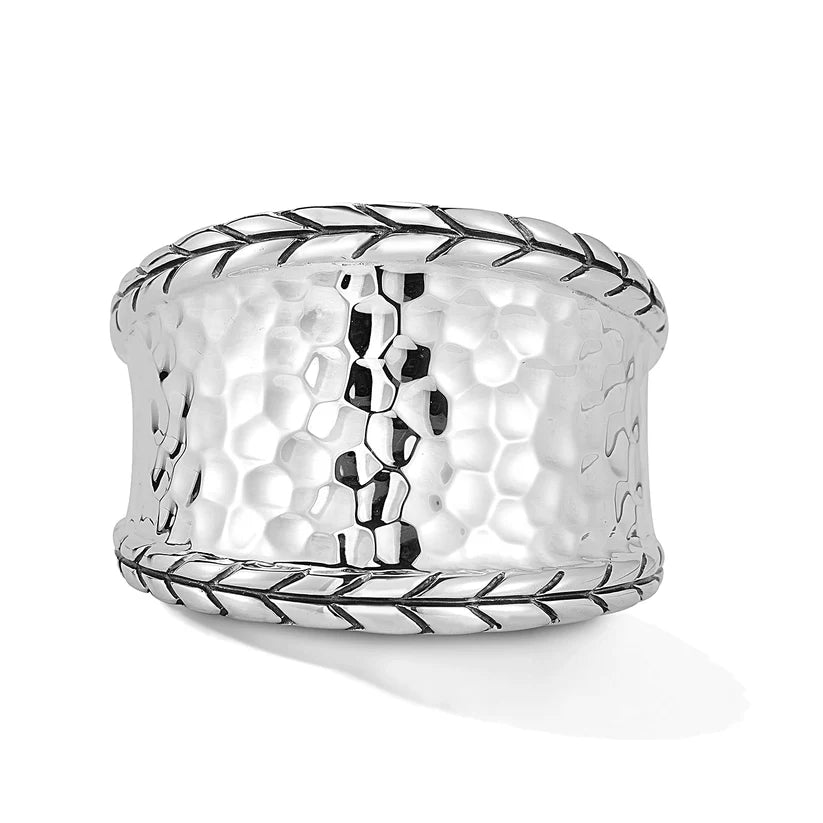 Jai Hammered Saddle Ring