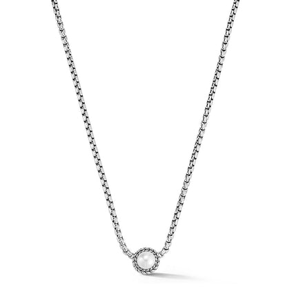 Jai 3.7mm Box Chain Pearl Necklace
