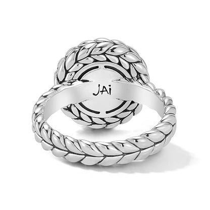 Jai Basket Weave Pearl Ring