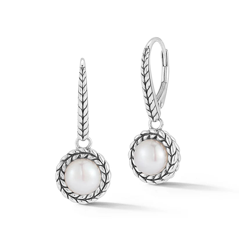 Jai Basket Weave Pearl Earrings