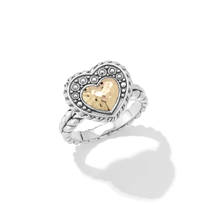 Jai Hammered Heart Ring