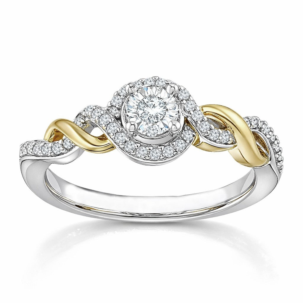 .10ctw Diamond Swirl Ring