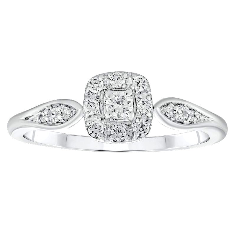 1/4ctw Diamond Halo Ring