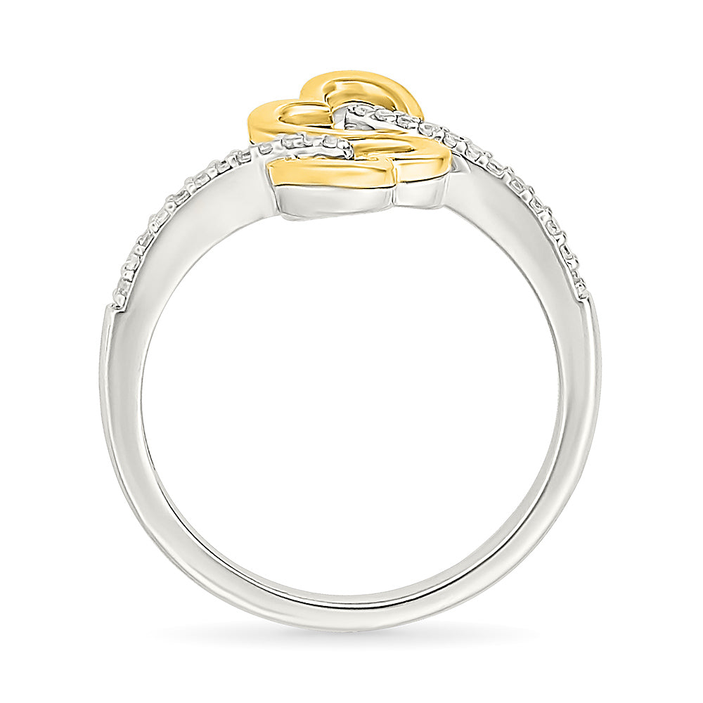 .10ctw Diamond Double Heart Ring