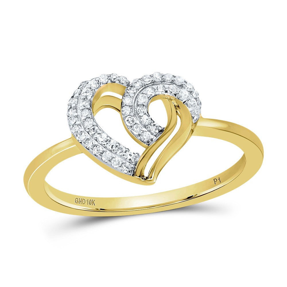 1/6ctw Diamond Heart Ring