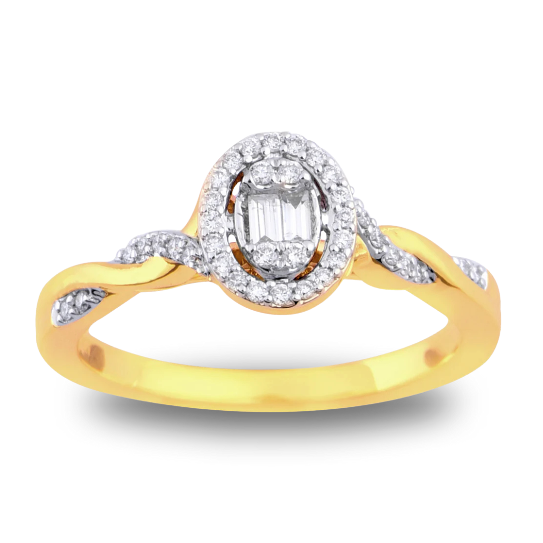 1/5ctw Diamond Halo Engagement Ring
