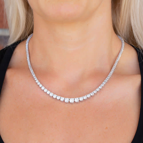 5ctw Lab Grown Diamond Tennis Necklace