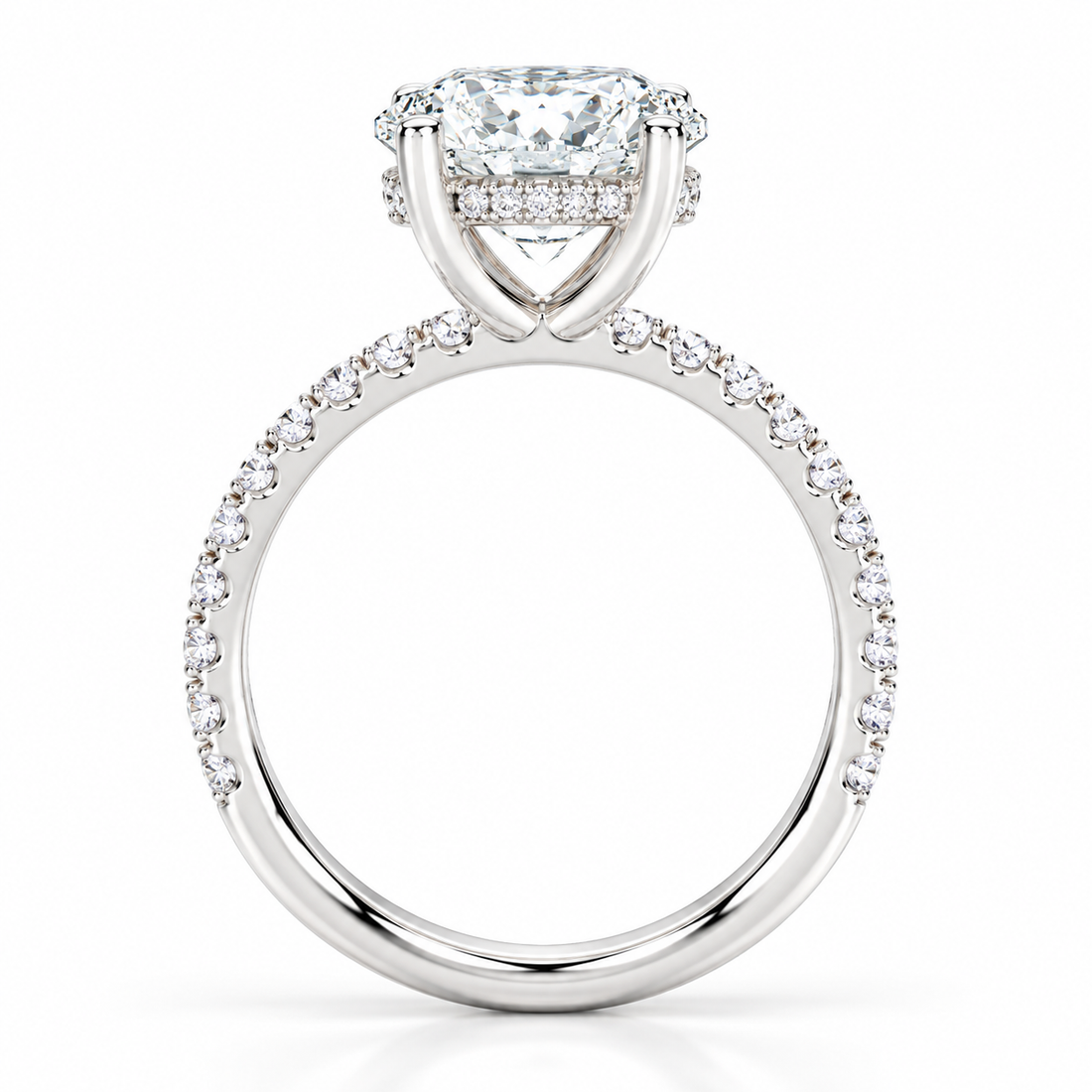 2.5ctw Certified Lab Grown Diamond Hidden Halo Engagement Ring