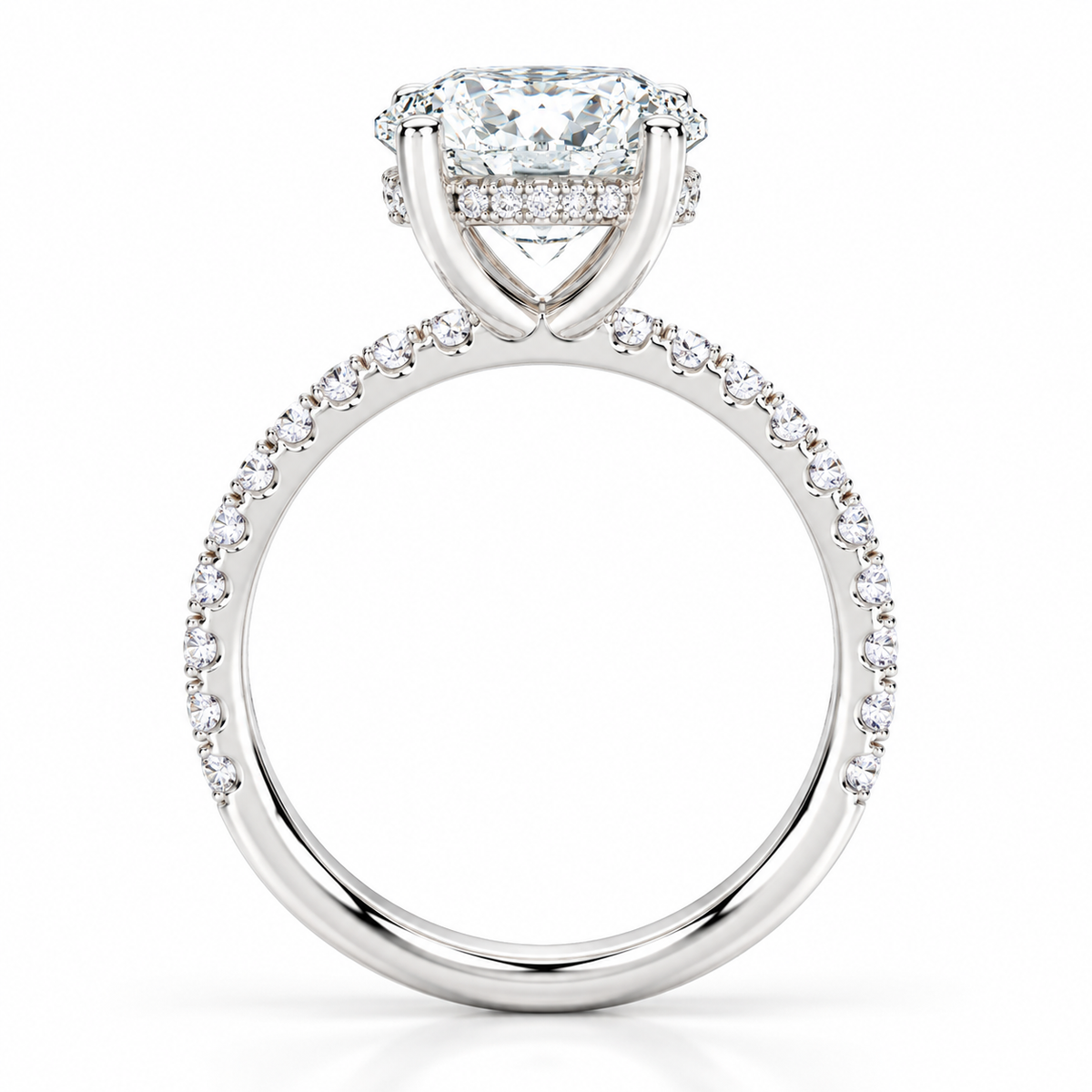 2.5ctw Certified Lab Grown Diamond Hidden Halo Engagement Ring