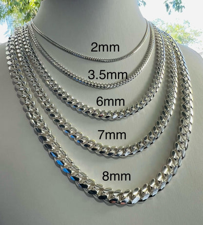 22" 8mm Cuban Chain