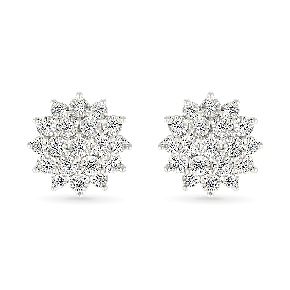 .16ctw Diamond Cluster Earrings