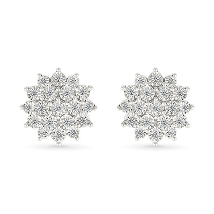 .16ctw Diamond Cluster Earrings