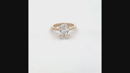 3.10ctw Certified Lab Grown Diamond Ribbon Halo Engagement Ring